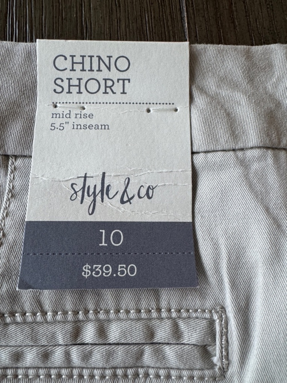 Style & Co. NWT Khaki Shorts - Picture 3 of 5